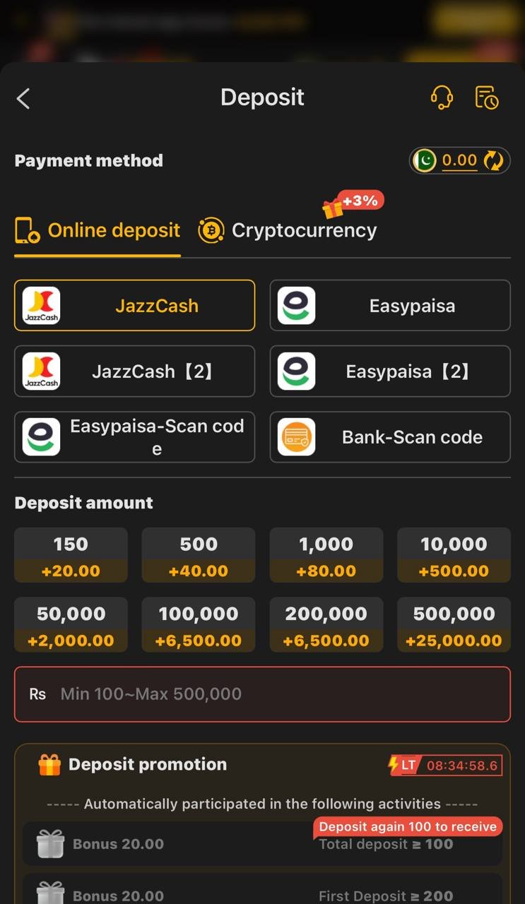 x666 deposit methods screen